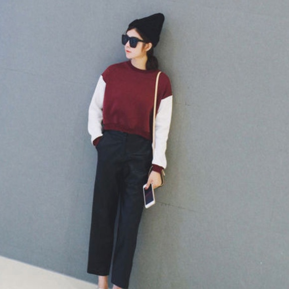 Color block fleece lined sweatshirt - Picture 2 of 4